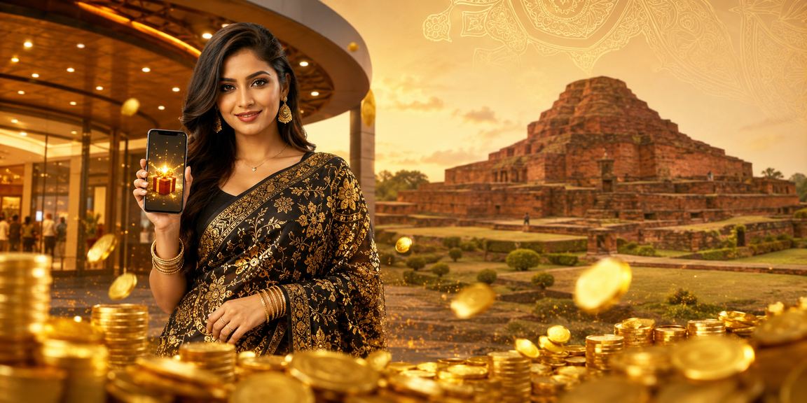 বাংলাদেশে লাল খামে বোনাস উপহার নিয়ে মডেলের উপস্থাপনার দৃশ্য